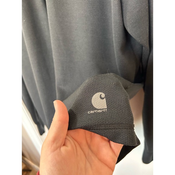 Carhartt force Men's Long Sleeve 1/4 Zip Pullover Workwear charcoal Size‎ XL - Picture 5 of 11